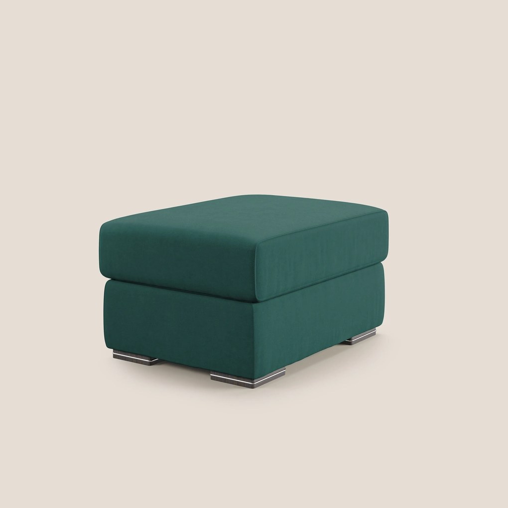 Sun pouf apribile contenitore in microfibra smacchiabile T11 petrolio