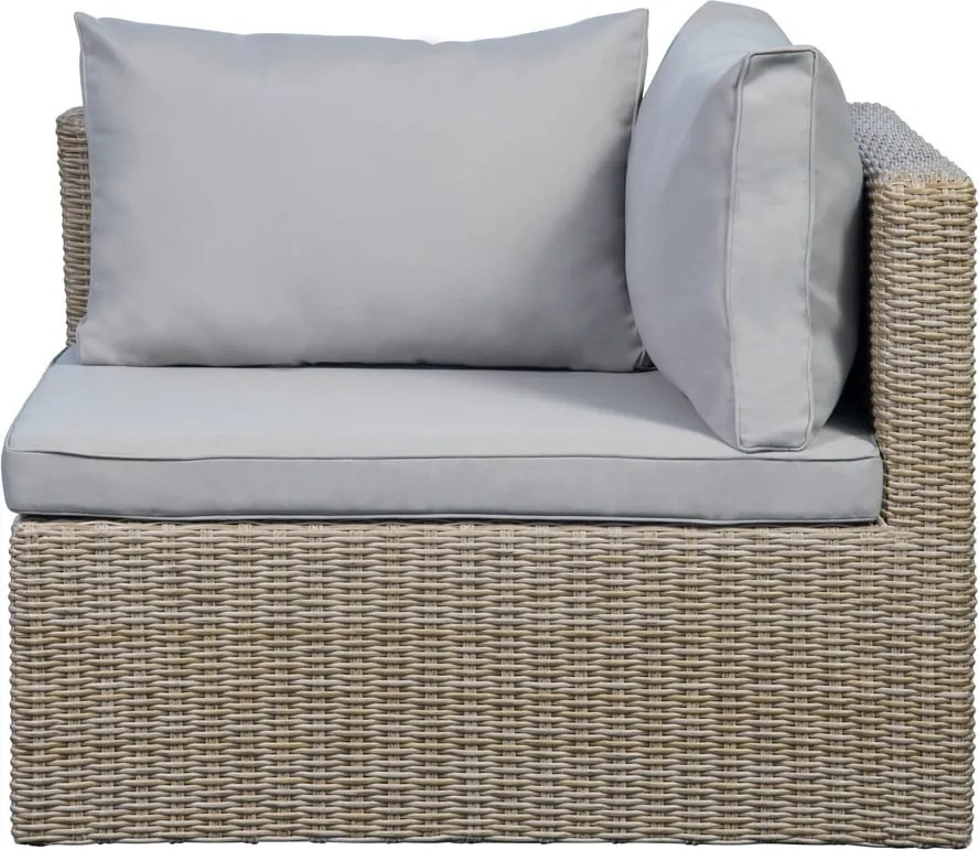 Set di mobili da giardino beige/marrone chiaro in rattan artificiale Modular – Unique Furniture