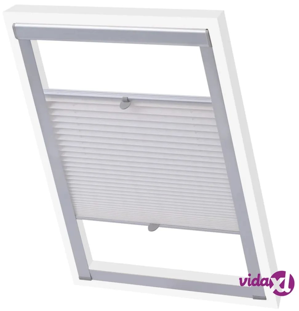 vidaXL Tenda Plissettata Oscurante Bianca F06