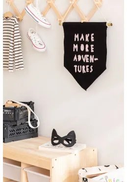 Arazzo da parete in cotone Adventures Kids Nero - Sklum