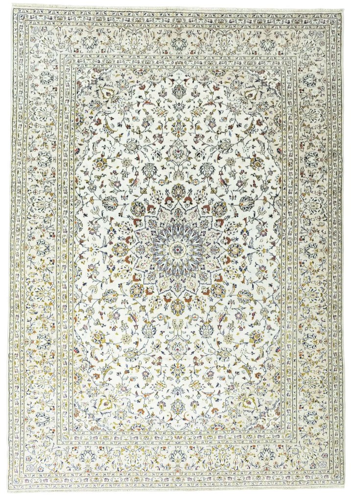 Kashan Tappeto 250 x 350 Beige (Iran) Annodato A Mano