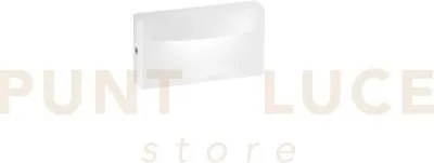 Applique led mobula bianco in alluminio 8w 1100lm 3000k ip65 420x18...