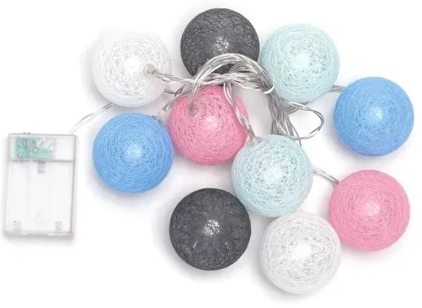 Aigostar - Catena di luci LED natalizia 10xLED/3xAA, 2 m, bianco caldo