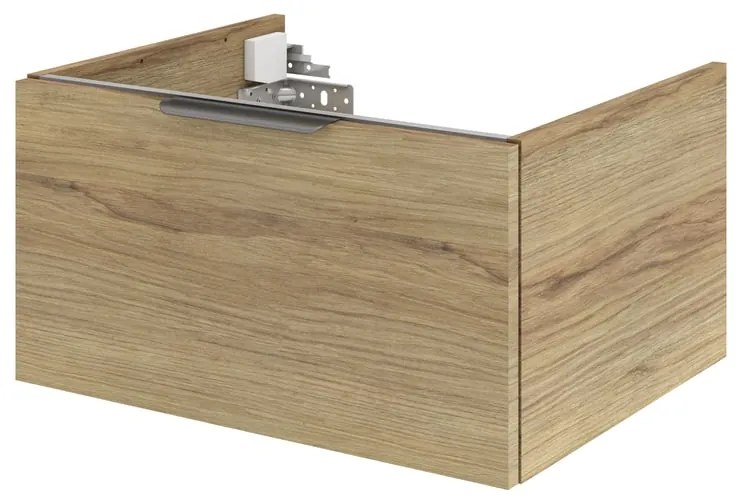 Mobile da bagno sospeso sotto lavabo L 60 x H 32 x P 48 cm miele, 1 cassetto Neo, Maniglie acquistabili separatamente