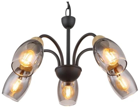 Globo 60297-5H - Lampadario a sospensione con catena GERLY 5xE14/25W/230V