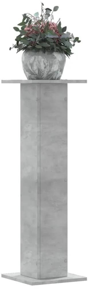 Supporti Per Piante 2 Pz Grigio Cemento 30x30x95 Cm Truciolato /