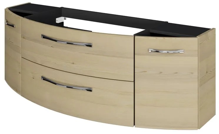 Mobile da bagno sospeso sotto lavabo L 139 x H 48 x P 46.2 cm rovere, 2 cassetti, 2 ante PELIPAL Cassca