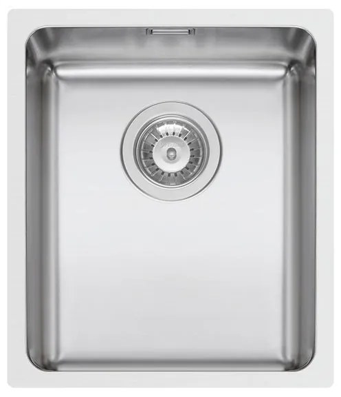 Lavello sottotop 1 vasca PYRAMIS Lume inox L 40 x L 34 cm argento