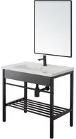 COMPOSIZIONE BAGNO MOBILE LAVABO IN METALLO 60x47x78cm+SPECCHIO BORG FERIDRAS 450100