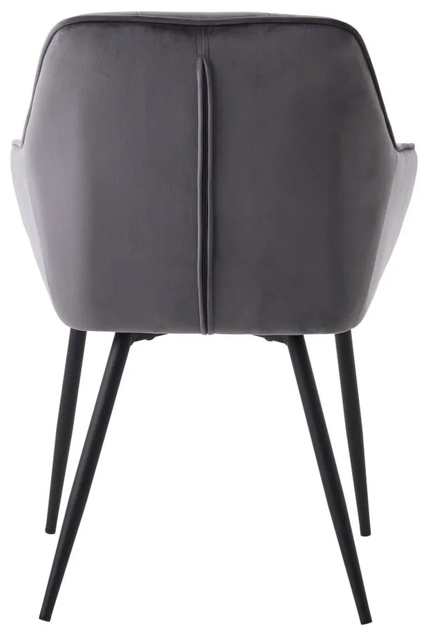 Set di sedie da pranzo grigia in imbottito con braccioli 2 pz Nolan Square – Unique Furniture