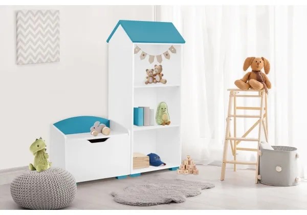Contenitore per bambini PABIS 50x60 cm bianco/blu