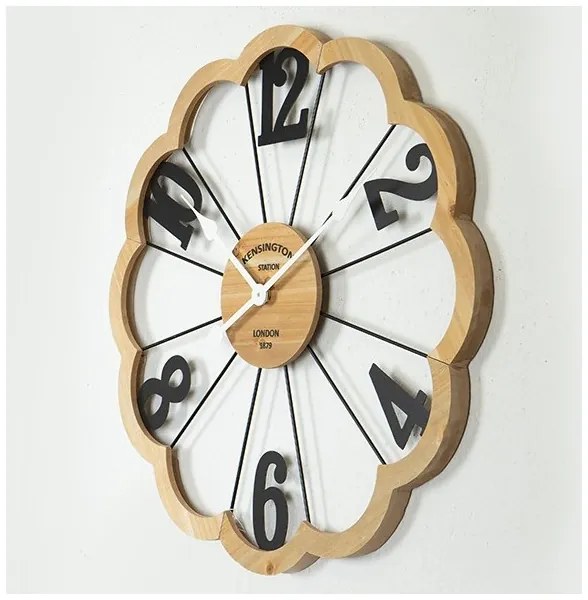 Orologio da parete 1xAA diametro 60 cm beige/nero