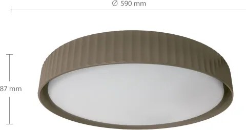 Brilagi - Plafoniera LED dimmerabile LUCIA LED/60W/230V Ø 59 cm taupe + telecomando