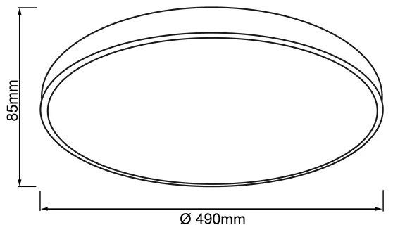 Brilliant - Plafoniera LED dimmerabile SLIMLINE LED/60W/230V Ø 49 cm nero + telecomando
