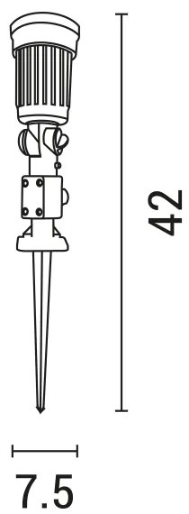 Lampada da esterno 1xE27/15W/230V IP44 nero