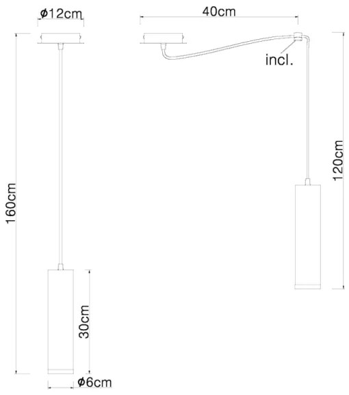 Globo 15499H - Lampadario a sospensione con filo MARION 1xE27/60W/230V legno nero