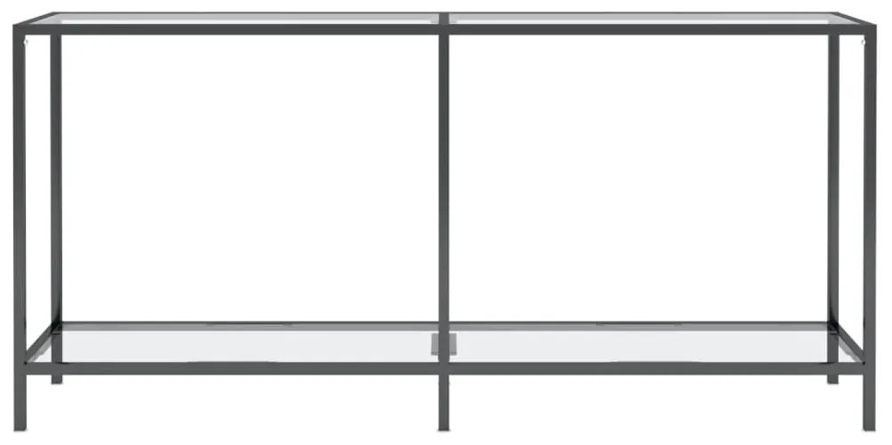 Tavolo consolle trasparente 160x35x75,5 cm in vetro temperato
