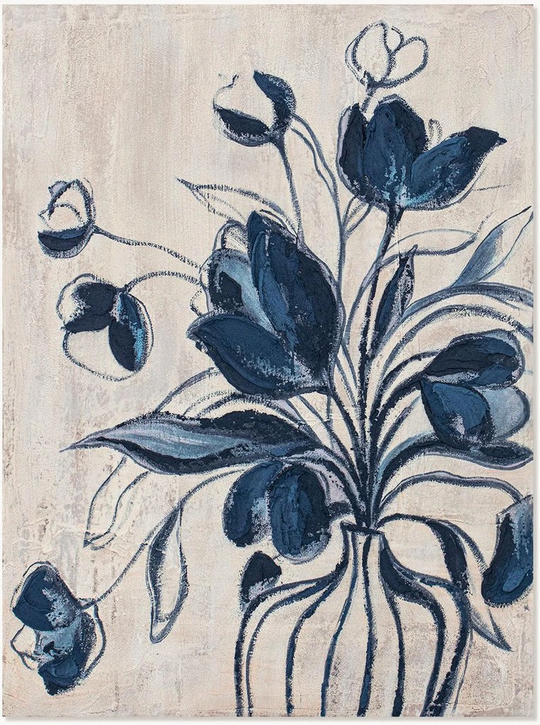 Quadro su tela dipinto a mano Ikebana