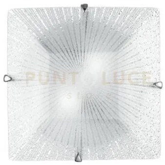 Plafoniera iside diamantato 2 luci attacco e27 30x8x30cm