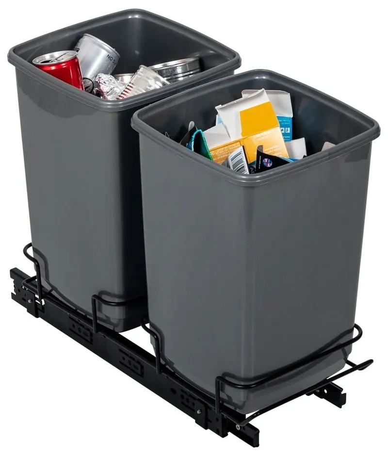 Contenitori per rifiuti in plastica in set da 2 pezzi 20 l - Addis