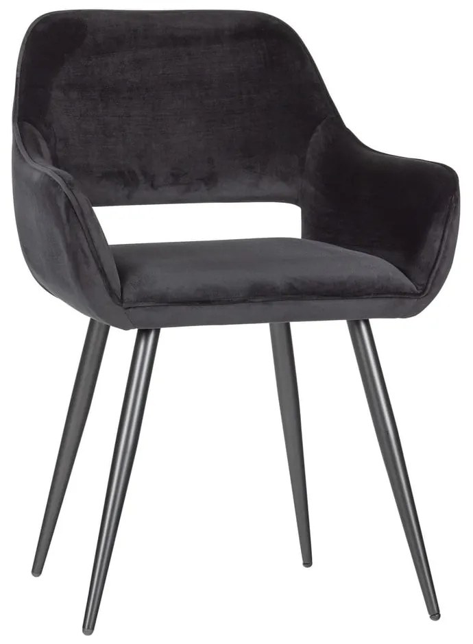 Set di sedie da pranzo nera in imbottito con braccioli 2 pz Jelle – WOOOD