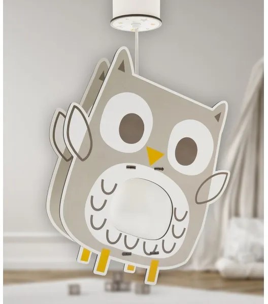 Dalber 63397 - Lampadario per bambini OWL 1xE27/15W/230V