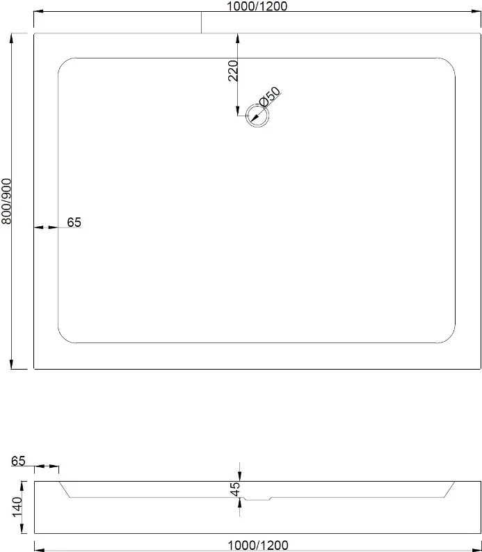 Mexen Rio piatto doccia rettangolare 120 x 90 cm, bianco - 45109012