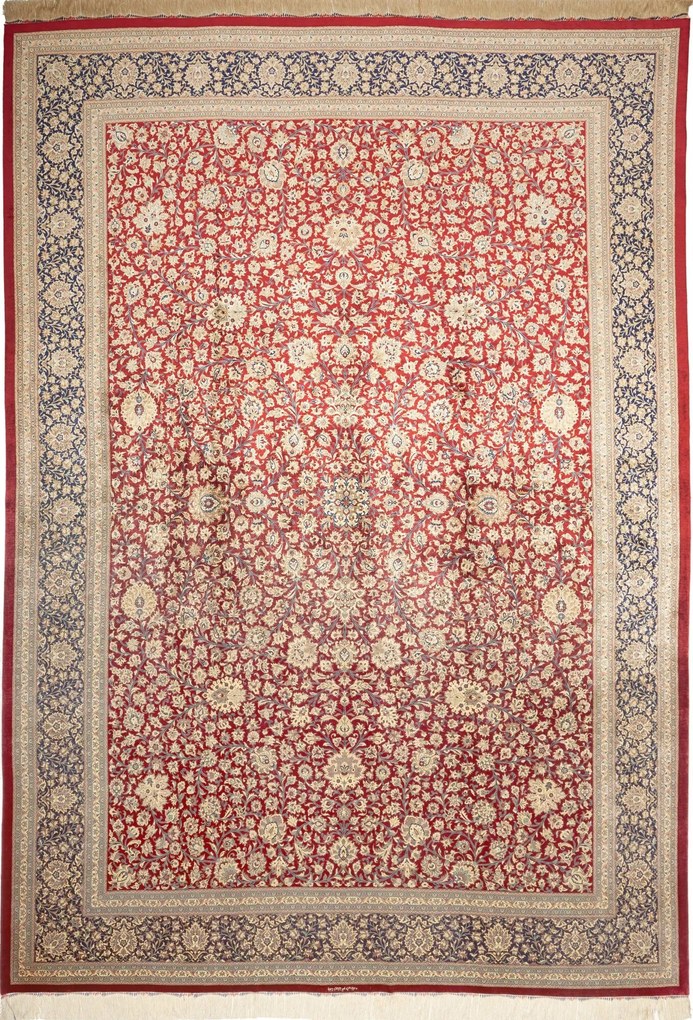 Ghom Tappeto persiano 350 x 250 Rosso (Iran) Annodato A Mano