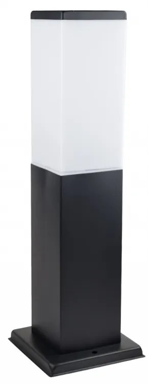 Paletto da Giardino 40cm in acciaio inox NERO, IK06, IP54, base E27 Base E27