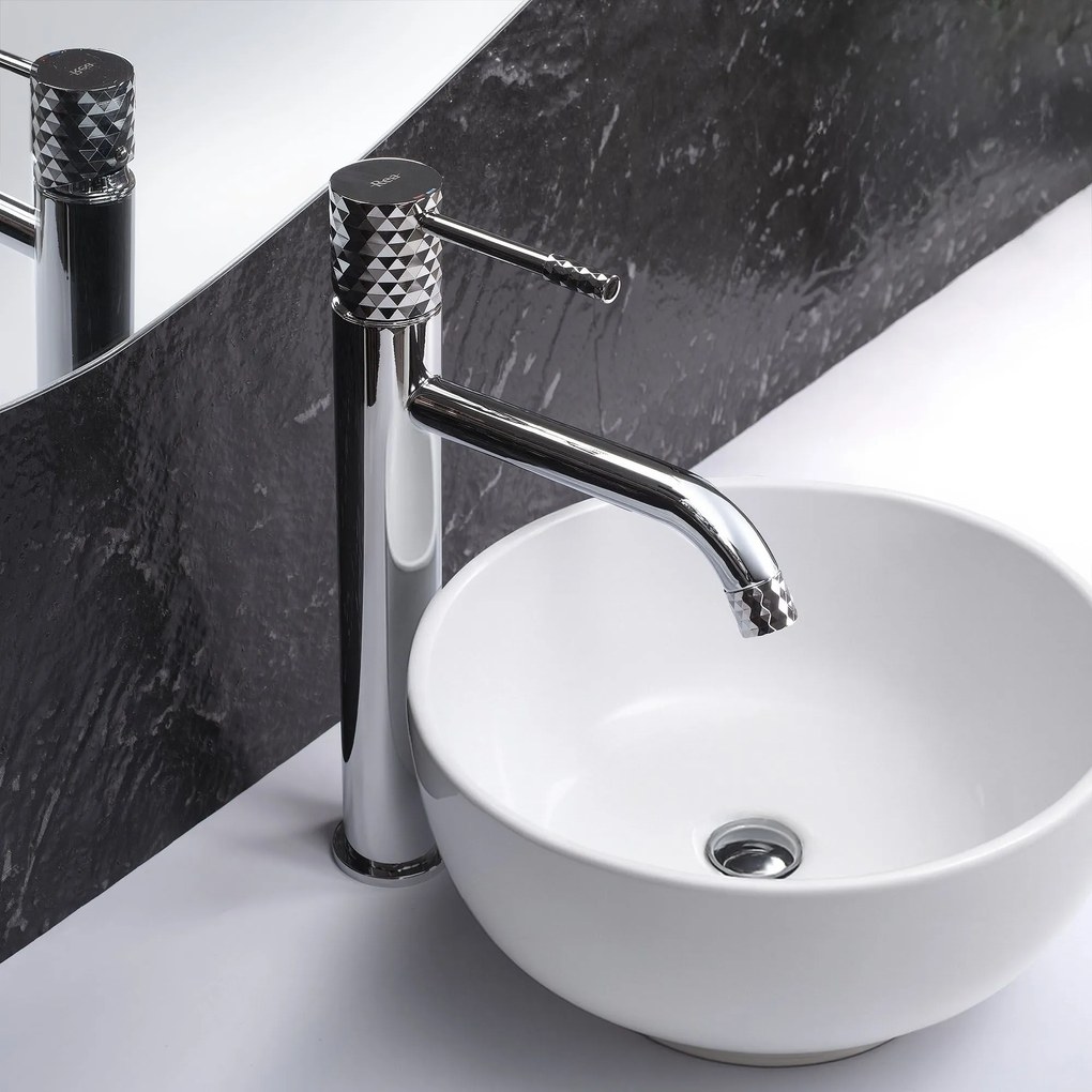 Rubinetto da lavabo Rea Lungo Diamond Chrome High