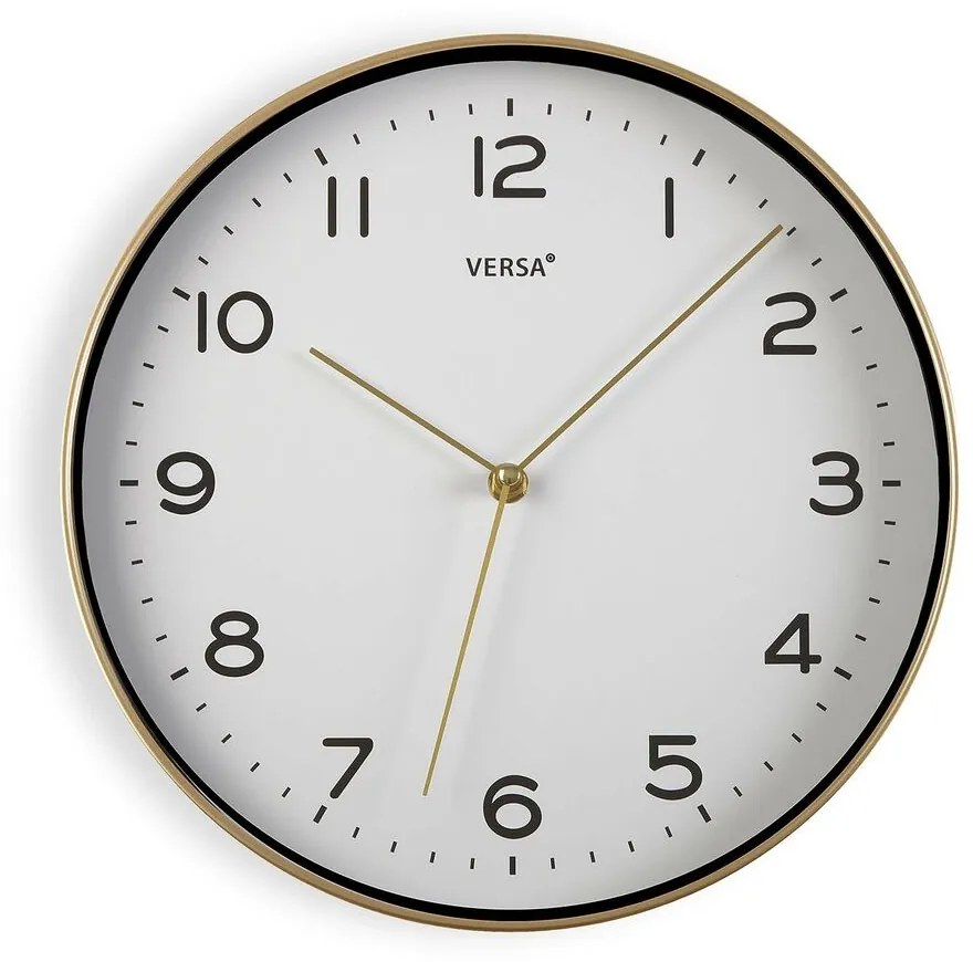 Orologio da Parete Versa Dorato PU (30,5 x 4,3 x 30,5 cm)