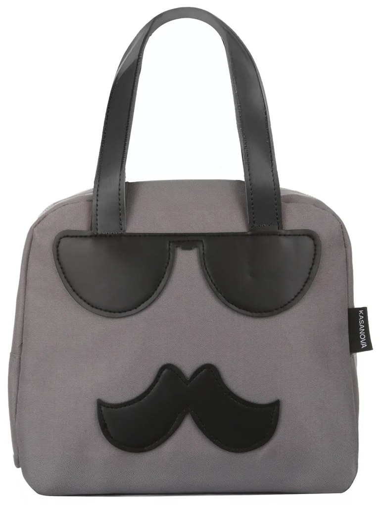 Borsa termica porta pranzo baffi grigio 6,5 L Cooler