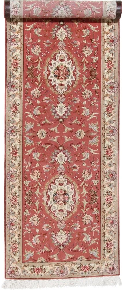 Tabriz Tappeto persiano 320 x 90 Beige (Iran) Annodato A Mano