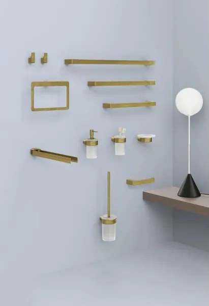 Gedy - Set da 2 ganci da parete PIRENEI oro opaco