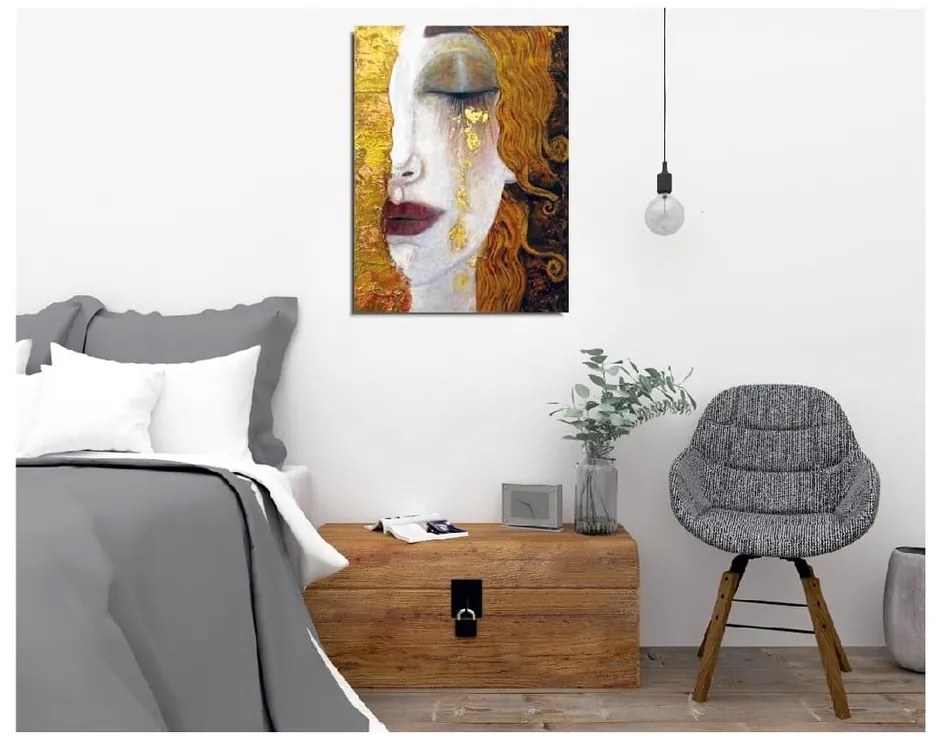 Riproduzione murale su tela Gustav Klimt Lacrime d'oro, 30 x 40 cm Gustav Klimt - Golden Tears - Wallity