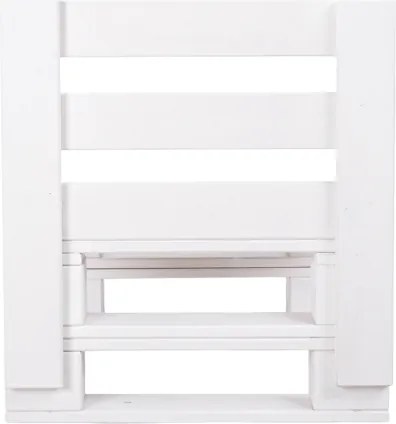 Poltrona divano in pallet 80x61 cm legno Bianco per giardino taverna