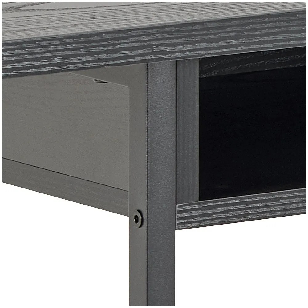 Tavolo consolle nero con effetto frassino 40x140 cm Darlington – Actona