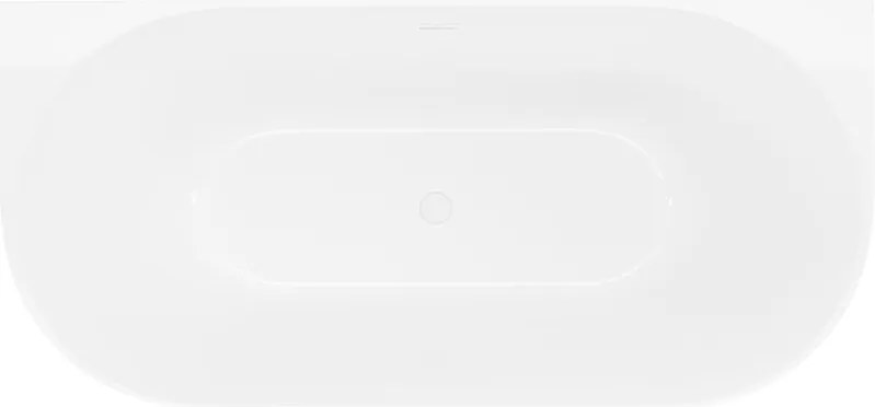 Mexen Oval Slim vasca autoportante a parete 170 x 80 cm, bianca, troppo pieno bianco - 52661708000-20