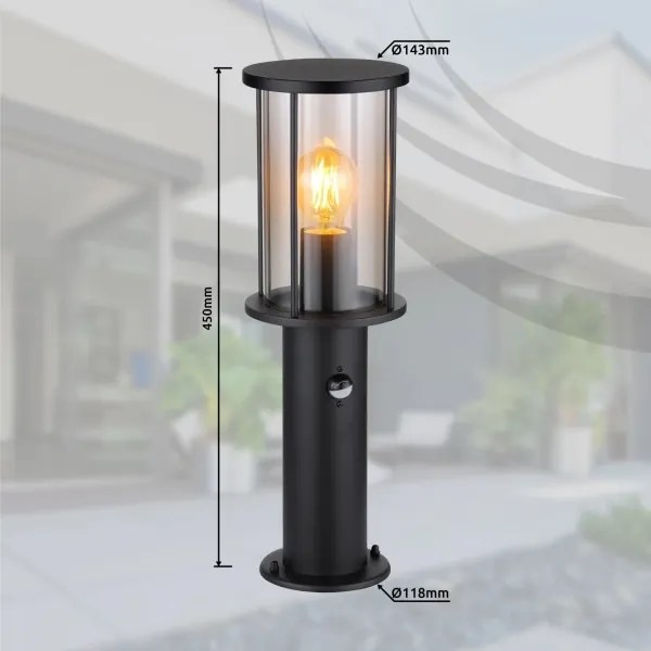 Globo 31361S - Lampada da esterno con sensore GRACEY 1xE27/60W/230V IP54 45cm