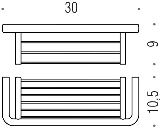 Colombo lulu b6232 griglia porta oggetti per doccia vasca in ottone oro