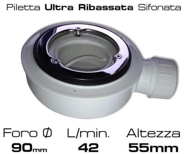 Piatto Doccia Solidstone Pietra Mineral Marmo Bianco H2.8cm