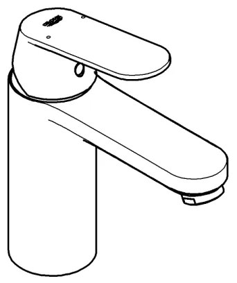 GROHE 23327000 - EUROSMART COSMOPOLITAN DN 15 basin mixer, dimensione M, cromo