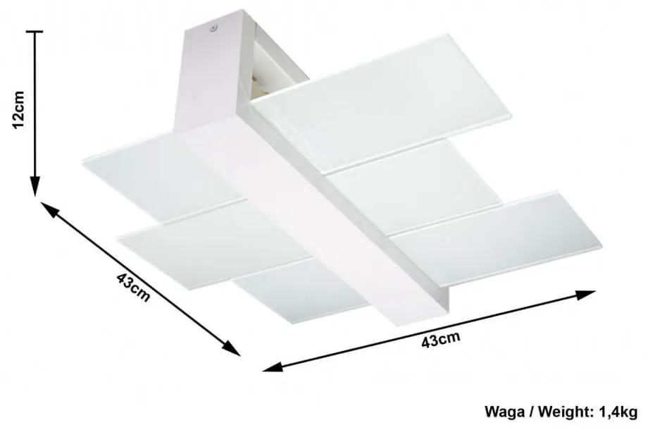 Plafoniera FENIKS 2 Legno White e Vetro E27 da soffitto e parete Colore del corpo Bianco
