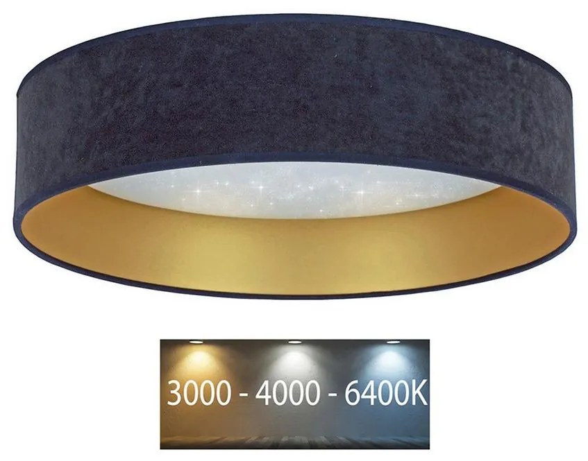 Brilagi - Plafoniera LED VELVET STAR LED/24W/230V d. 40 cm blu/oro
