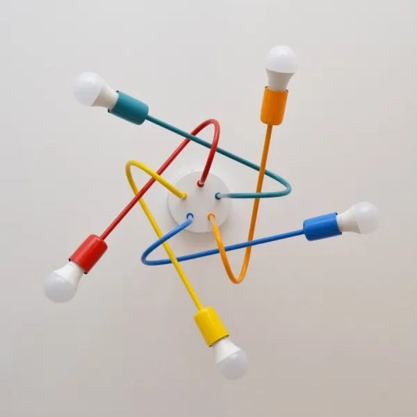 Lampadario LED da soffitto per bambini OXFORD 5xE27/15W/230V