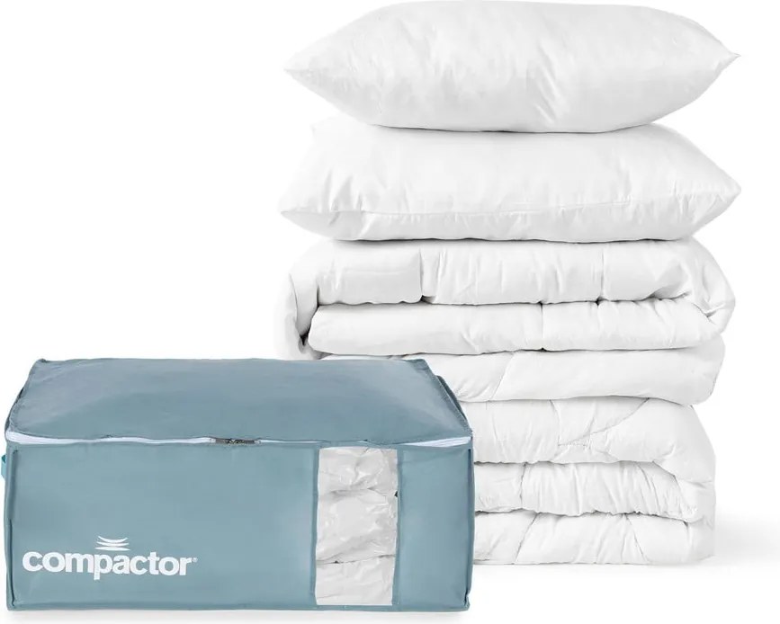 Set di organizer per vestiti sottovuoto in plastica 3 pz 65x45x27 cm Blue Edition - Compactor