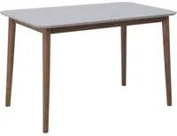 Tavolo da pranzo Piano in MDF grigio 73 x 118 x 77 cm Gambe in legno Tavolo da cucina