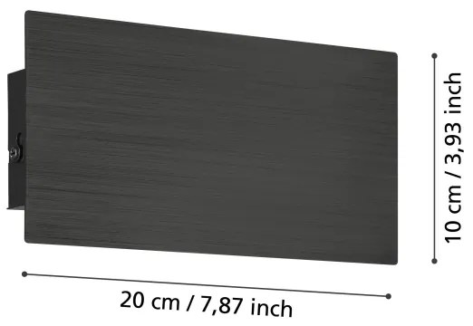 Eglo 901197 - Applique a LED TALAMELLO LED/6W/230V 3000K nero