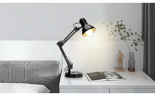 Aigostar - Lampada da tavolo 2in1 1xE27/40W/230V nero