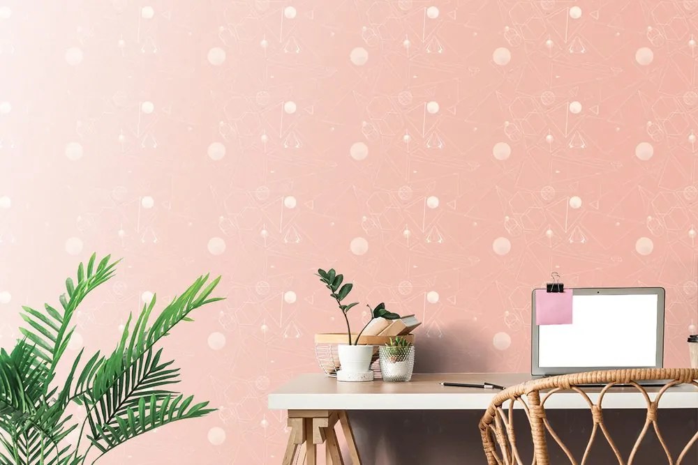 Carta da parati autoadesiva – Motivi geometrici rosa